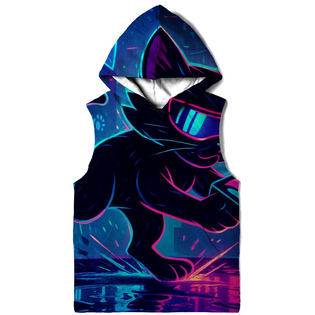 Neon Alley Sushi Runner Cat hoodies fashion