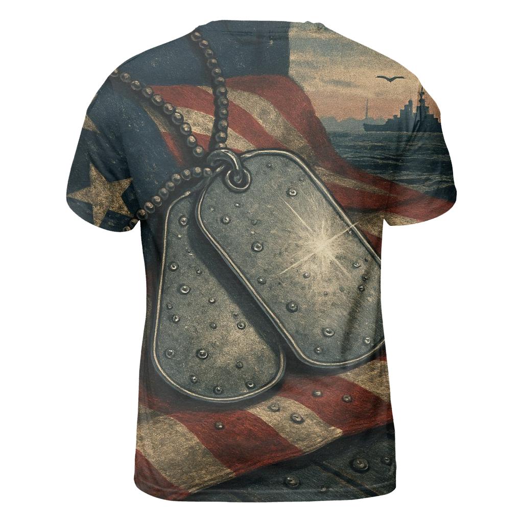 Dog Tags In The Harbor Of Freedom statement graphic shirts