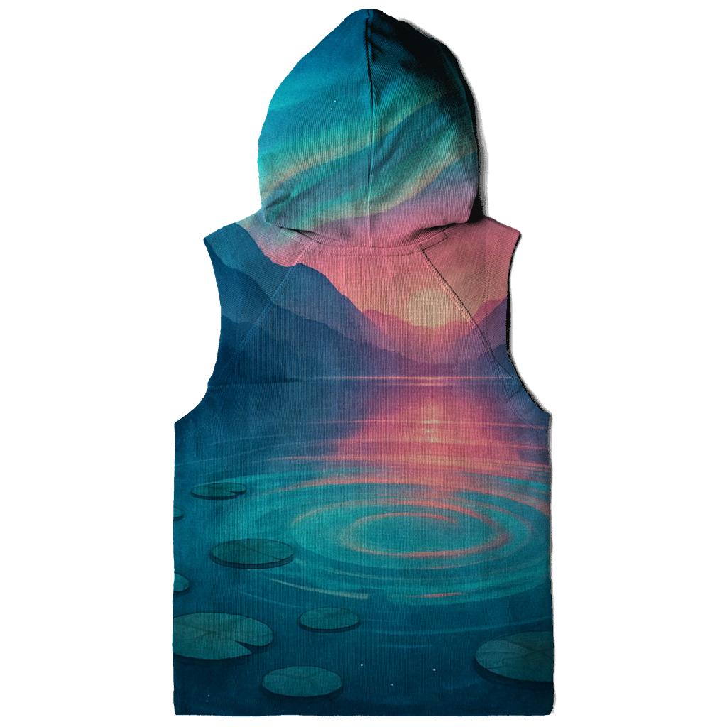Aurora Lagoon Sunset Bloom zip-up hoodies