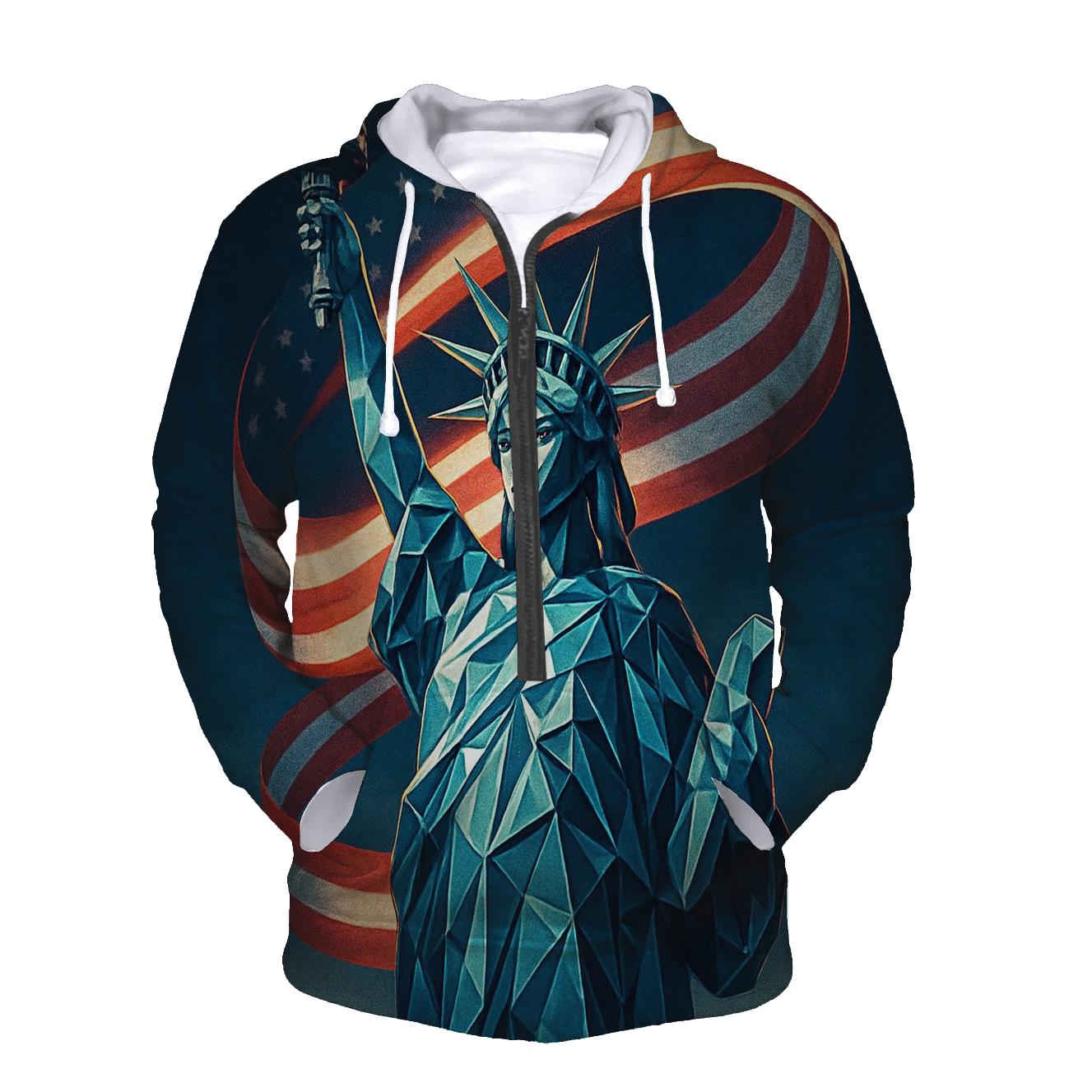 Liberty Prism Over Harbor Steel premium hoodies