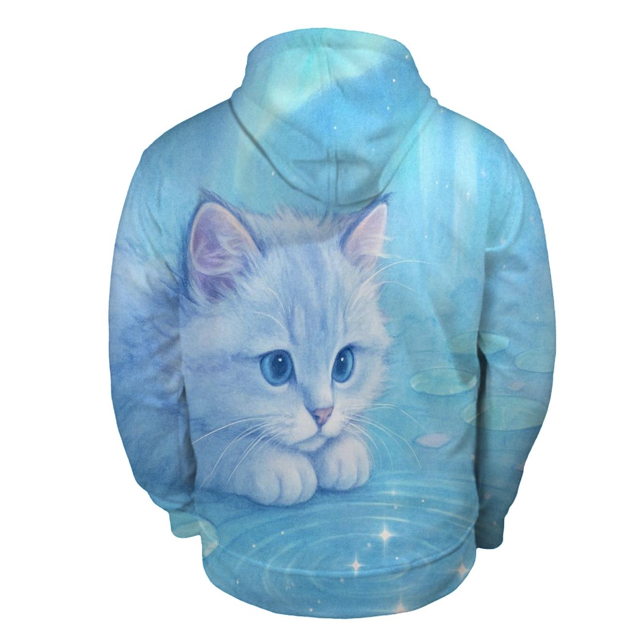 Crystal Pond Stargazer Kitten hoodies fashion
