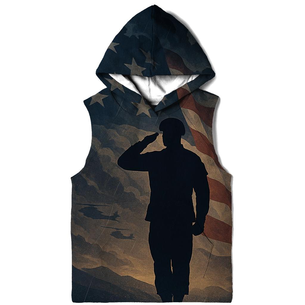 Dawn Salute Through Stormlit Stripes zip-up hoodies