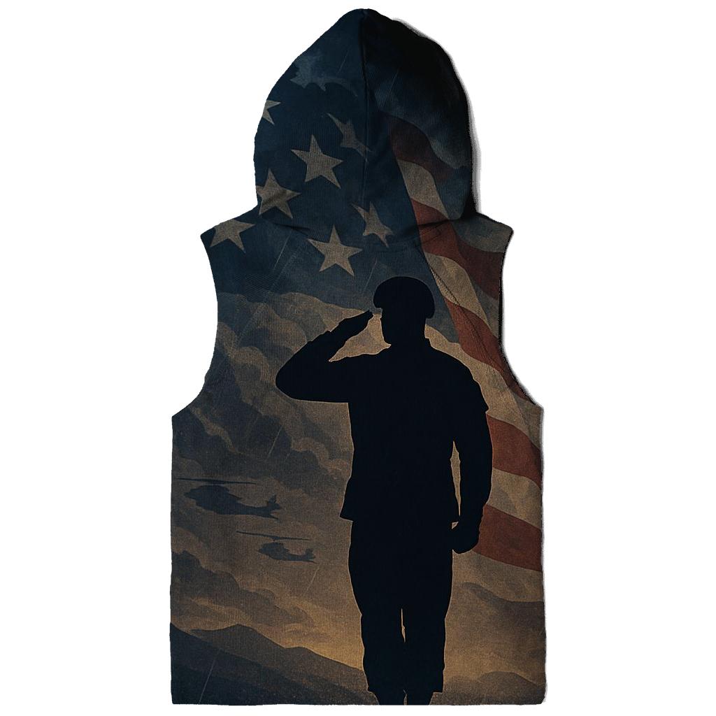 Dawn Salute Through Stormlit Stripes zip-up hoodies