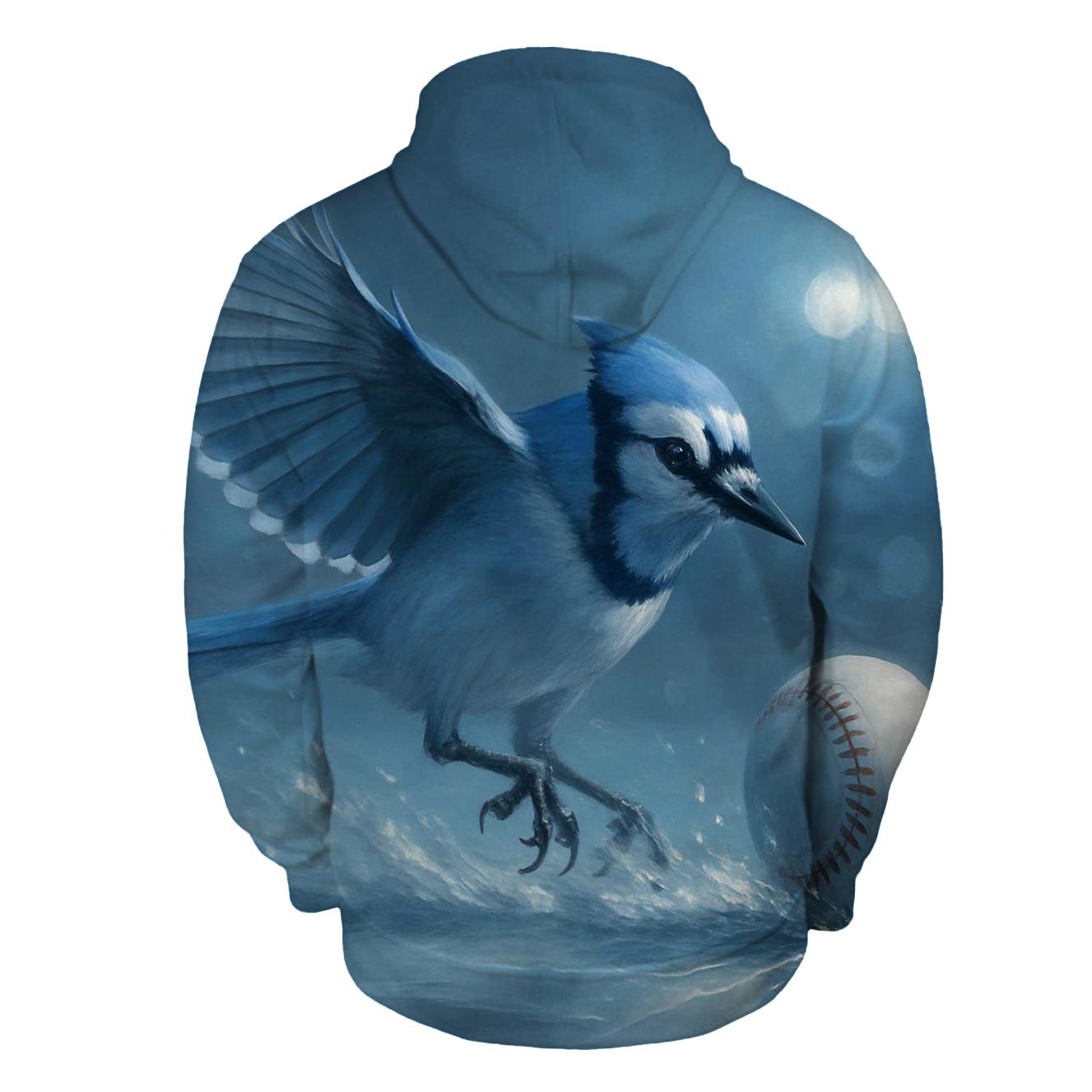 Shattered Ice Horizon Blue Jays Flight embroidered hoodies