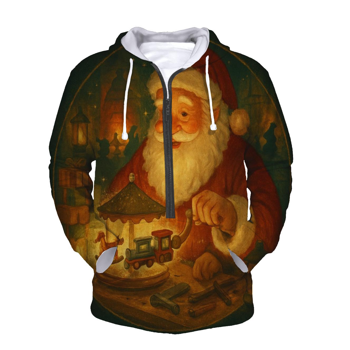 Storybook Workshop Carousel Santa graphic hoodies
