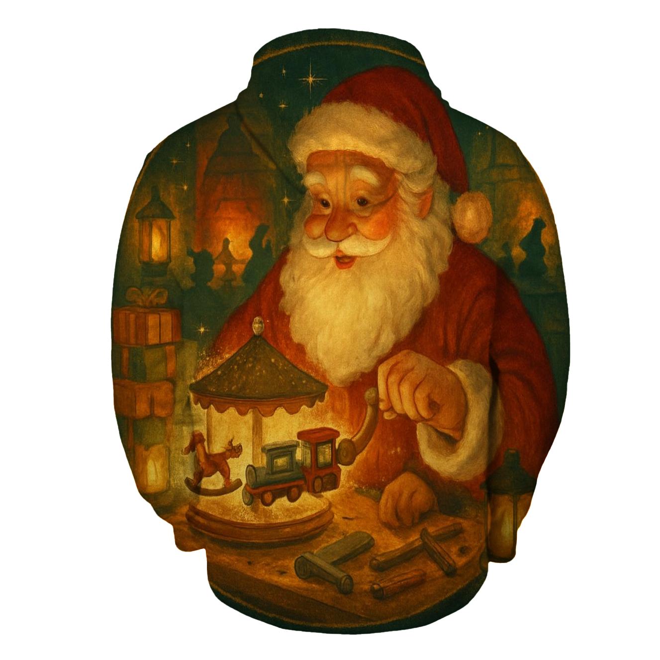 Storybook Workshop Carousel Santa graphic hoodies