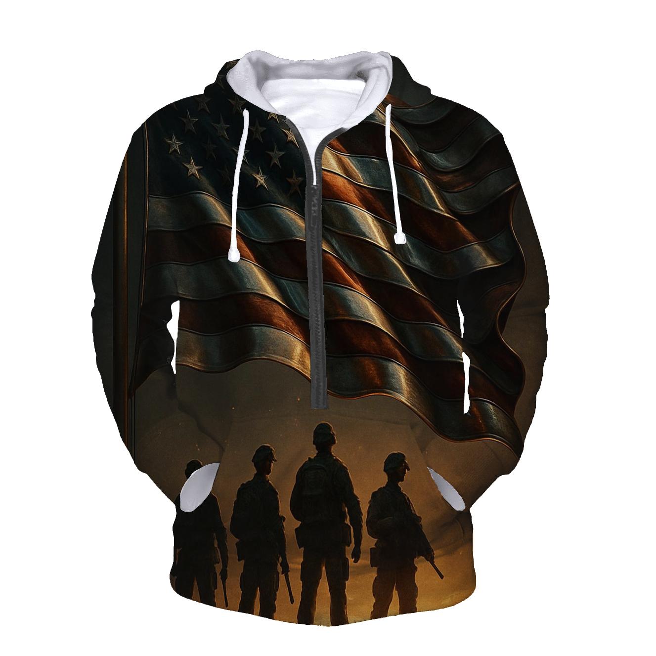 Forged Stars On A Battlefield Wind heavyweight hoodies
