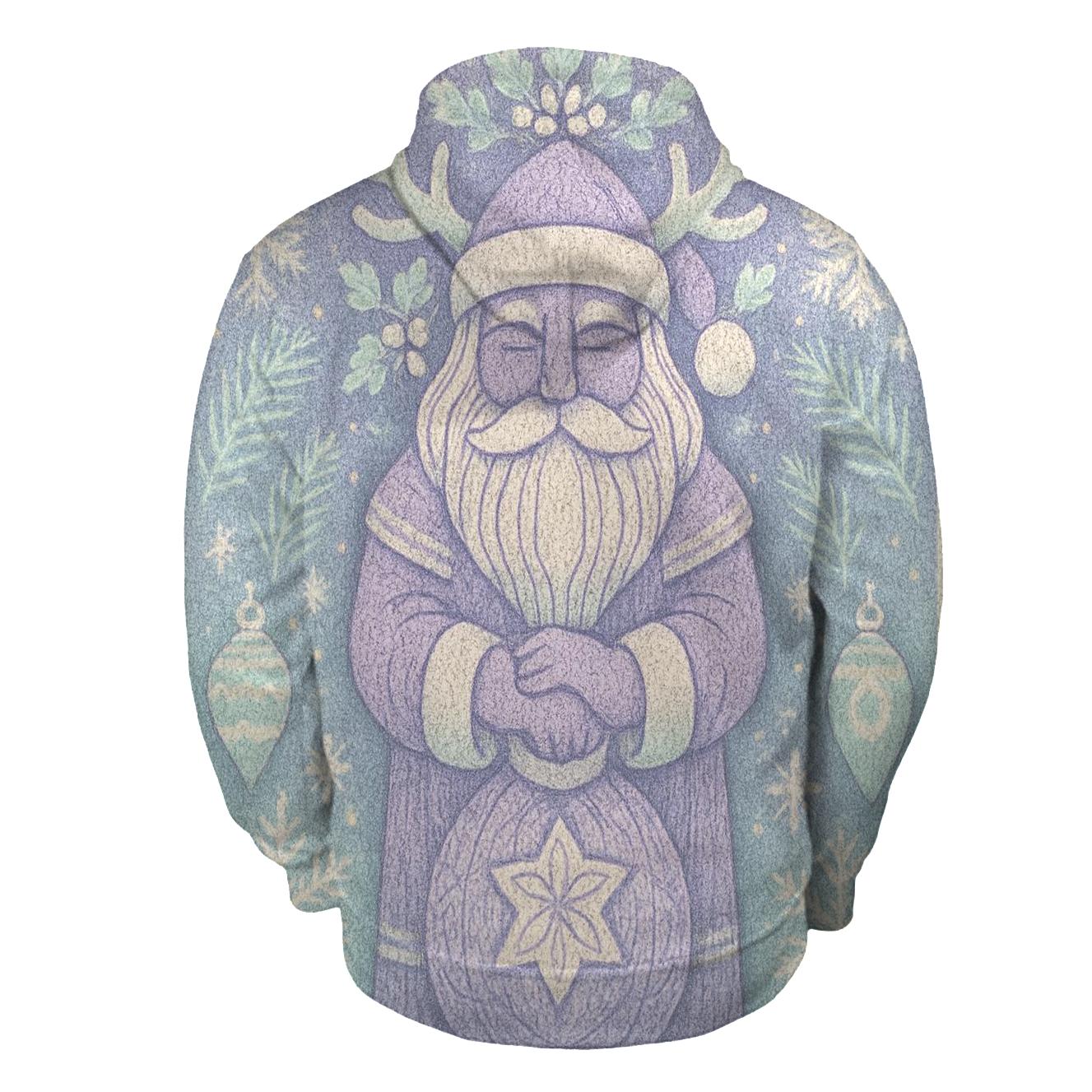 Knitted Frost Crown Santa Totem graphic hoodies
