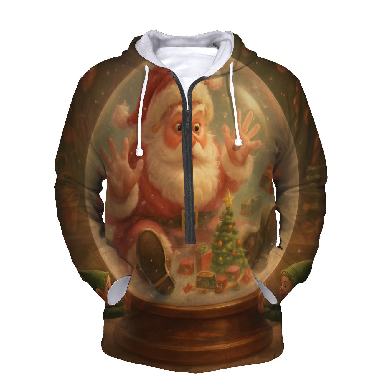Santa Stuck In A Snow Globe Workshop designer hoodies
