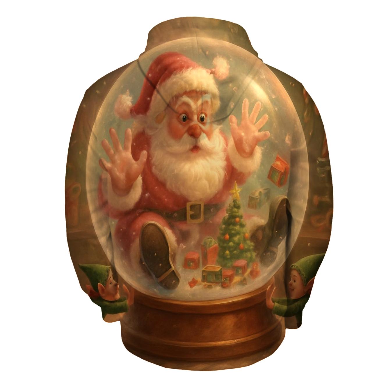 Santa Stuck In A Snow Globe Workshop designer hoodies