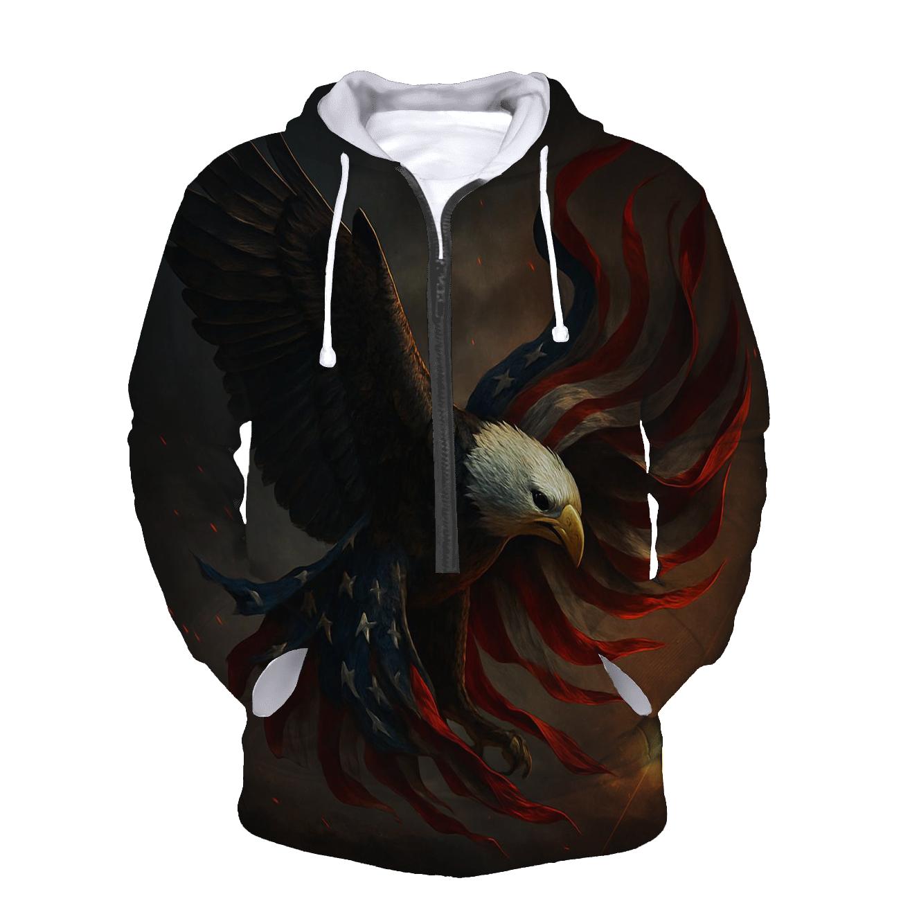 Eagle Of Ember Skies And Banner Wings zip-up hoodies