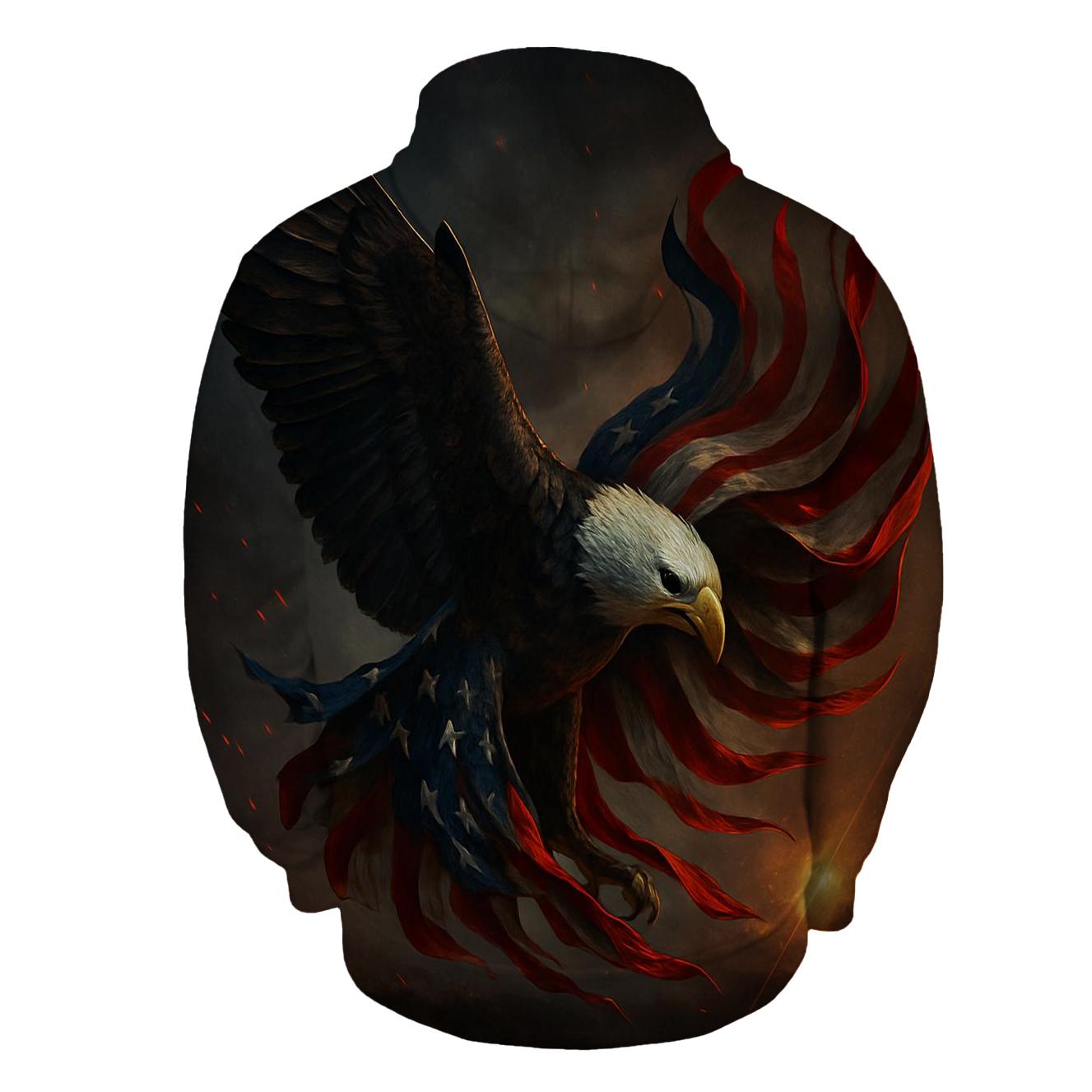 Eagle Of Ember Skies And Banner Wings zip-up hoodies