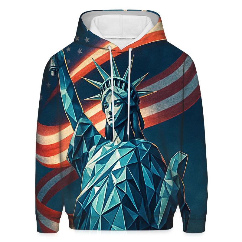 Liberty Prism Over Harbor Steel embroidered hoodies