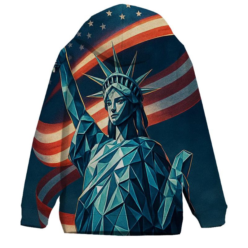 Liberty Prism Over Harbor Steel embroidered hoodies