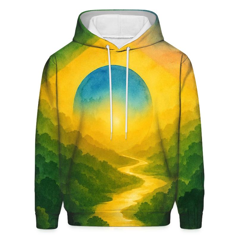 Brazil Neon Canopy Abstract River zip-up hoodies
