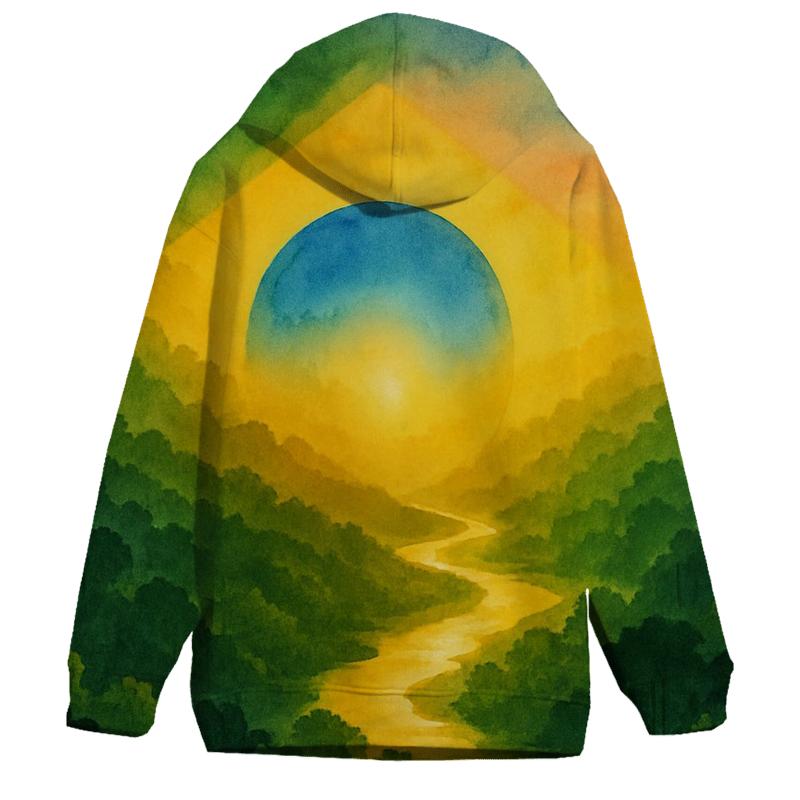 Brazil Neon Canopy Abstract River zip-up hoodies