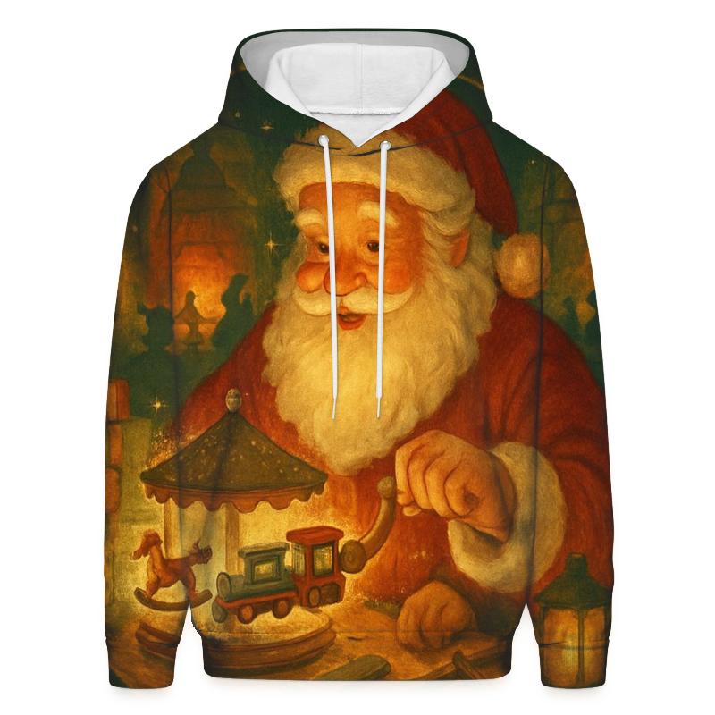 Storybook Workshop Carousel Santa lightweight hoodies