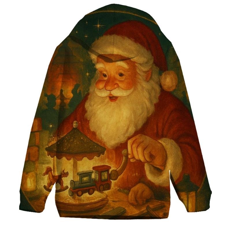 Storybook Workshop Carousel Santa lightweight hoodies