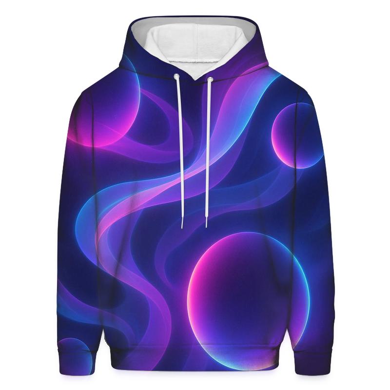 Neon Orbital Mist Labyrinth printed hoodies