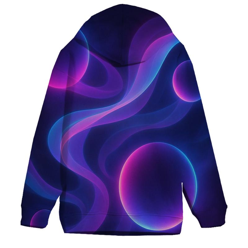 Neon Orbital Mist Labyrinth printed hoodies