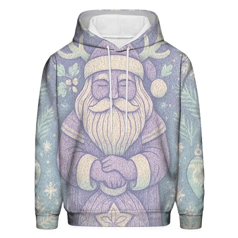 Knitted Frost Crown Santa Totem printed hoodies