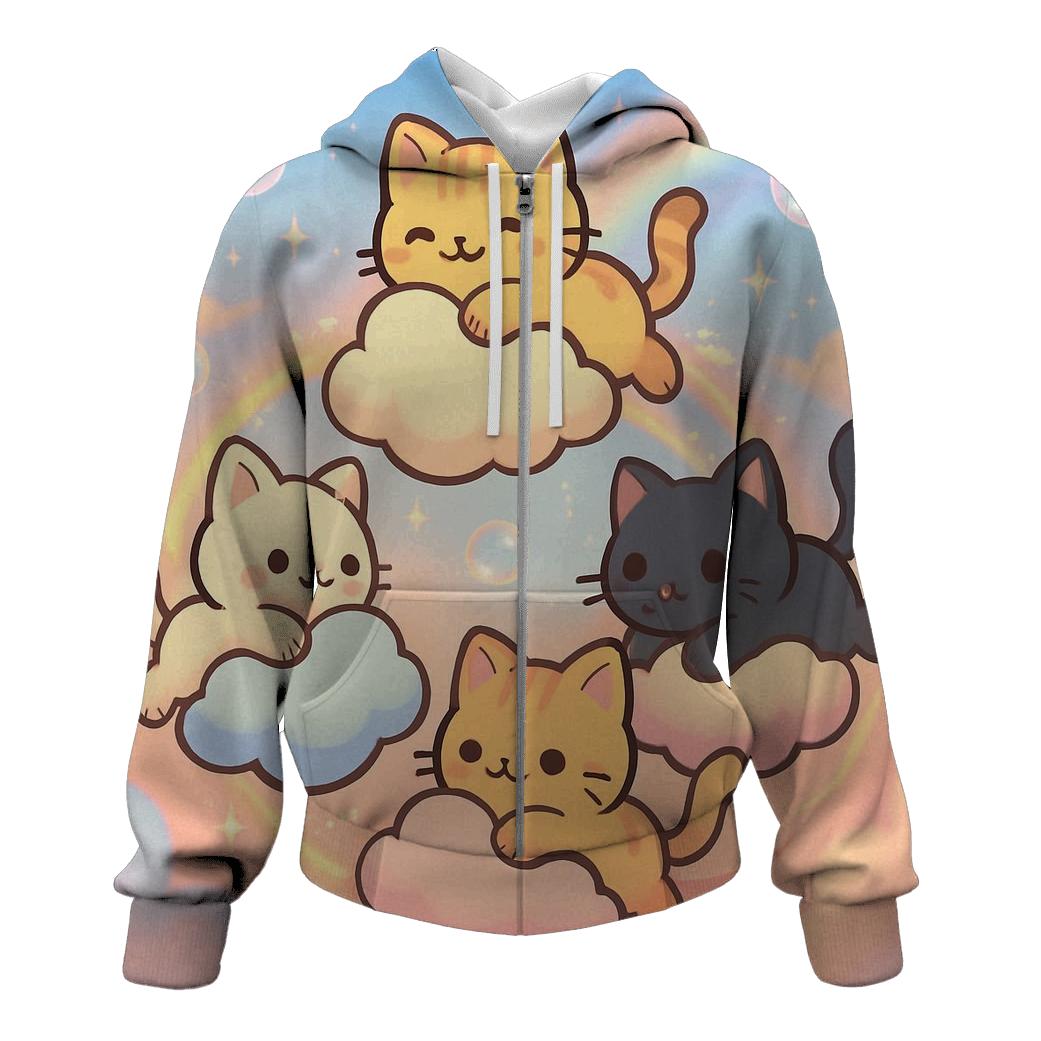 Cloud Carousel Kittens custom hoodies
