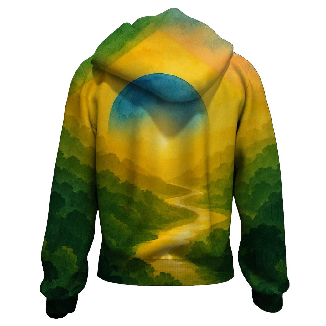 Brazil Neon Canopy Abstract River hoodies fashion