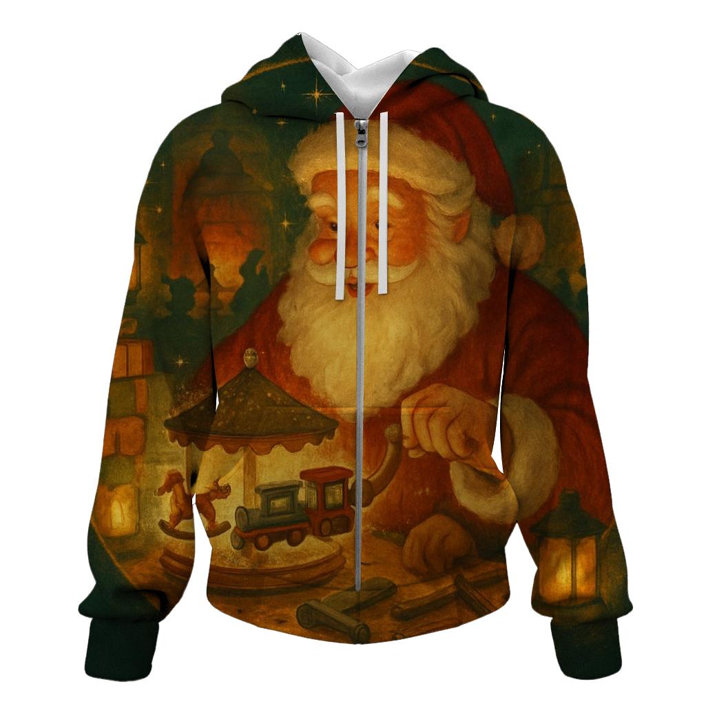 Storybook Workshop Carousel Santa heavyweight hoodies