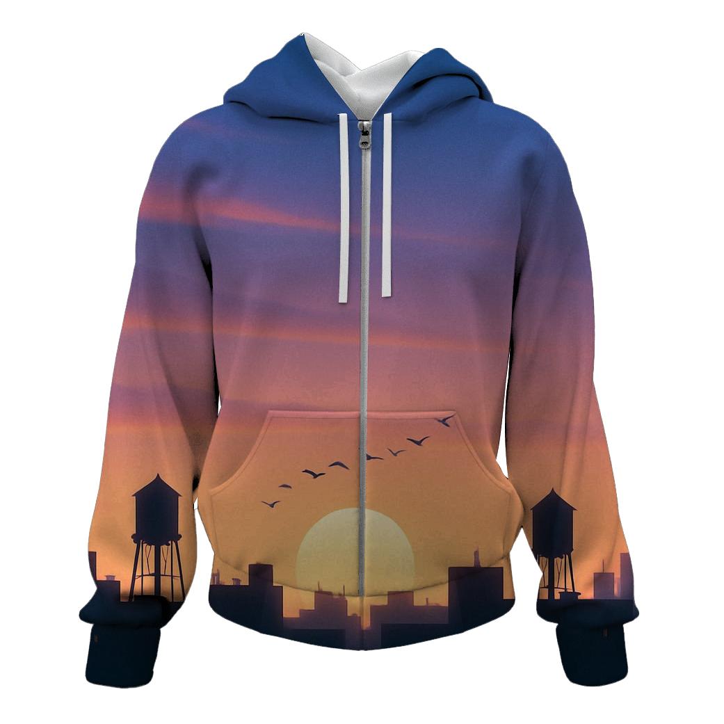 Skyline Afterglow Reverie custom hoodies