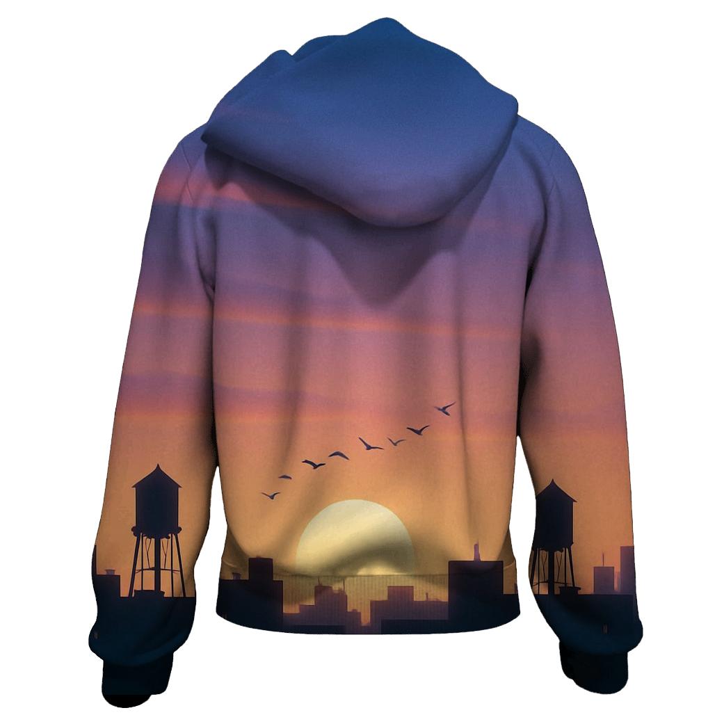 Skyline Afterglow Reverie custom hoodies
