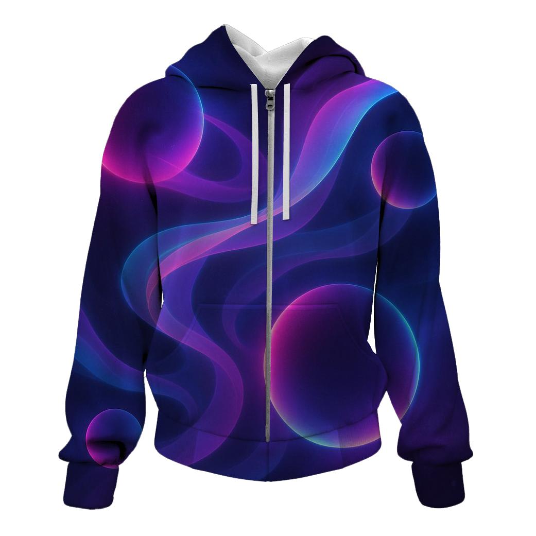 Neon Orbital Mist Labyrinth hoodie trends