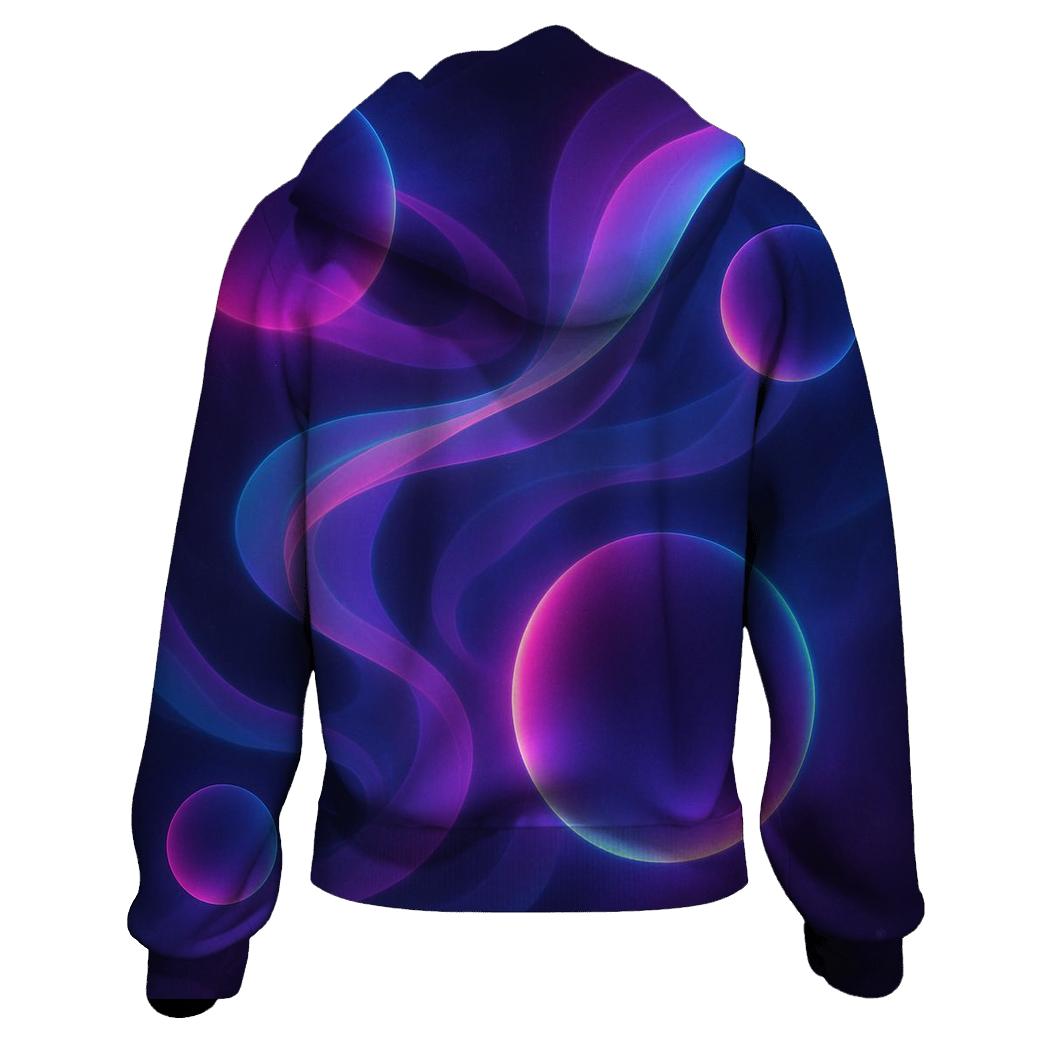 Neon Orbital Mist Labyrinth hoodie trends