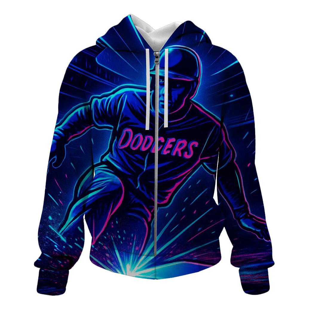 Neon Rally Night At Chavez Ravine printed hoodies