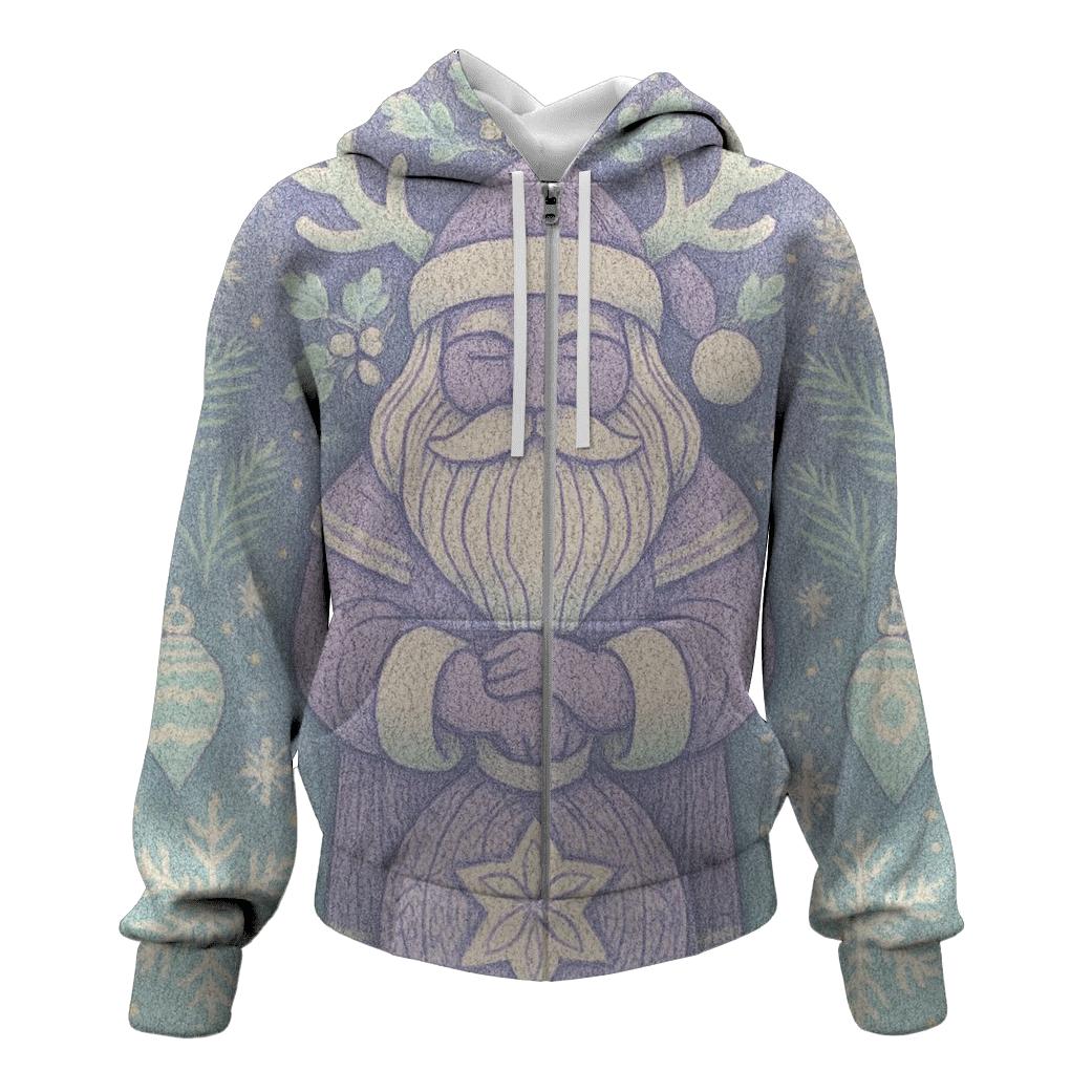 Knitted Frost Crown Santa Totem hoodie styles