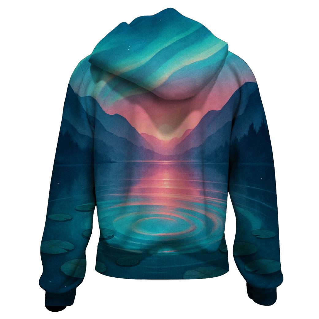 Aurora Lagoon Sunset Bloom lightweight hoodies