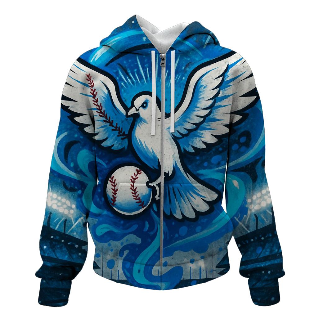 Graffiti Glide Of The Victory Dove embroidered hoodies