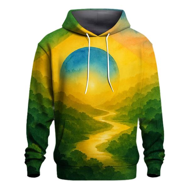 Brazil Neon Canopy Abstract River graphic hoodies