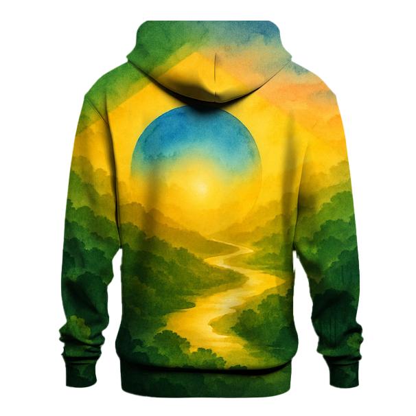 Brazil Neon Canopy Abstract River graphic hoodies