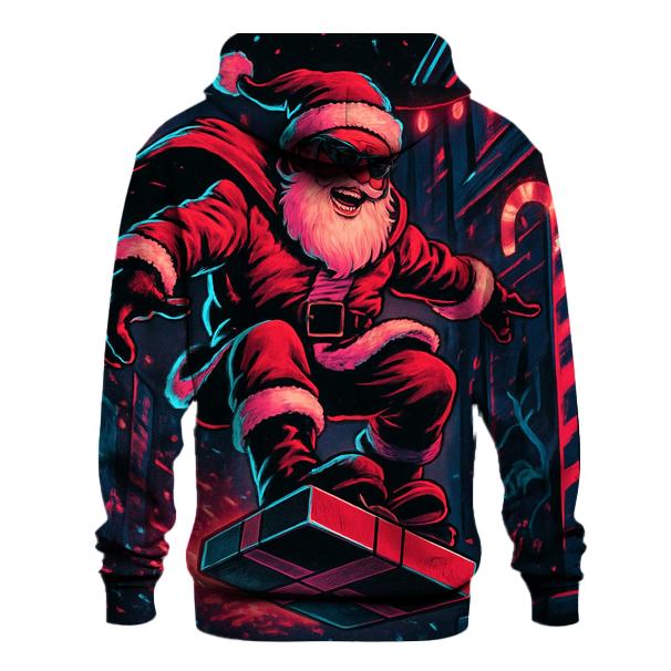 Neon Streetwear Santa Snowboard Rush lightweight hoodies