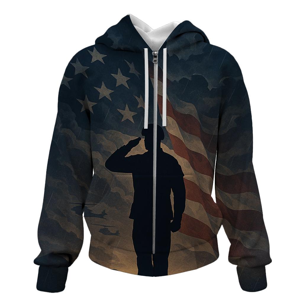 Dawn Salute Through Stormlit Stripes pullover hoodies