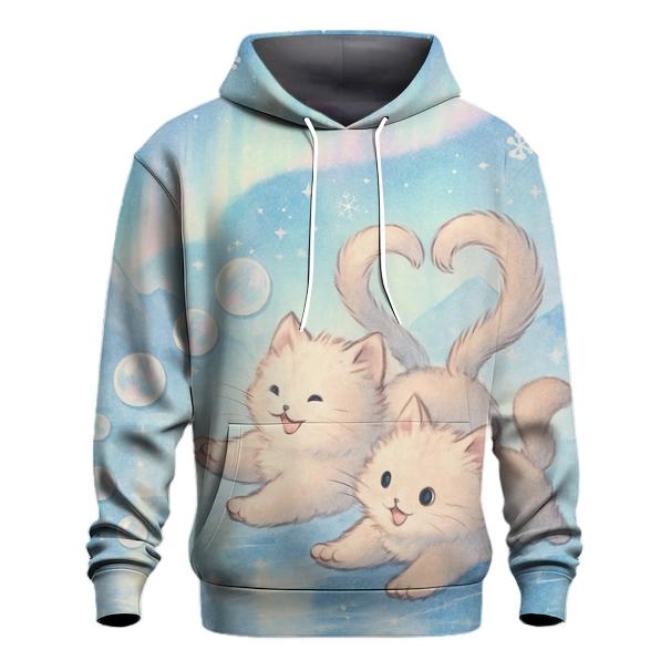 Aurora Bubble Kittens On A Floating Ice Mirror lightweight hoodies