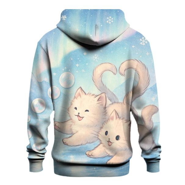 Aurora Bubble Kittens On A Floating Ice Mirror lightweight hoodies