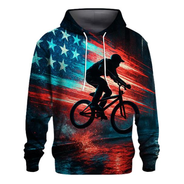 Neon Drift Flag Over Midnight Street hoodies fashion
