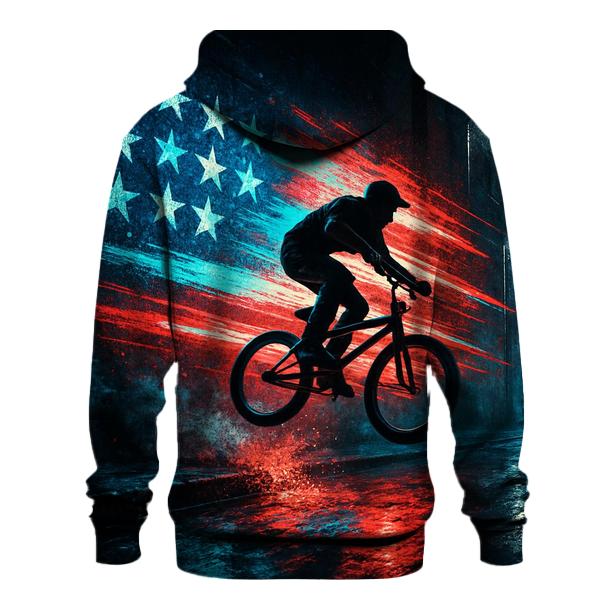 Neon Drift Flag Over Midnight Street hoodies fashion