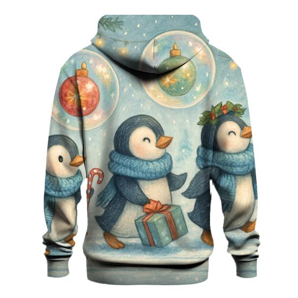 Penguin Parade In Ornament Bubbles hoodie designs