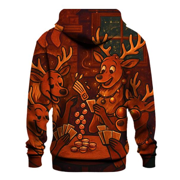 Reindeer Card Game Cabin Chaos pullover hoodies