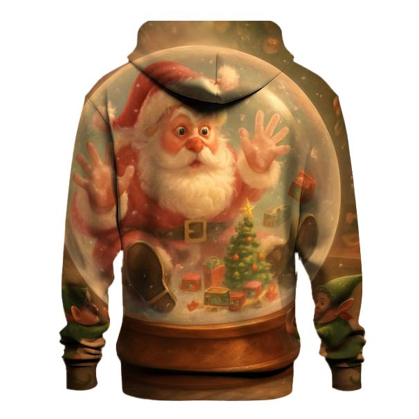 Santa Stuck In A Snow Globe Workshop printed hoodies
