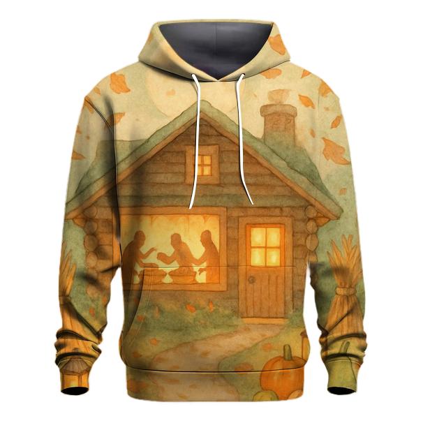 Quilted Harvest Moon Cabin custom hoodies