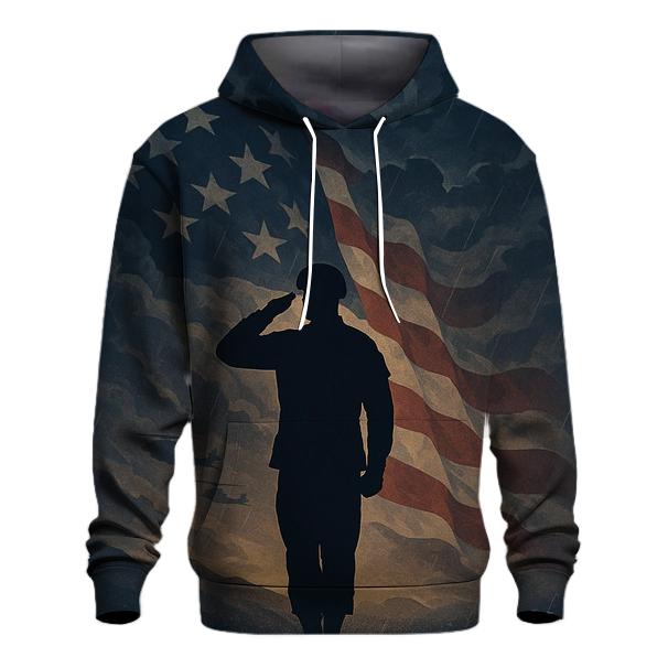 Dawn Salute Through Stormlit Stripes hoodies fashion