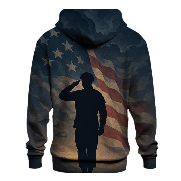Dawn Salute Through Stormlit Stripes hoodies fashion